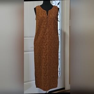 Smash+Tess Brown Cotton Linen Maxi Dress XS